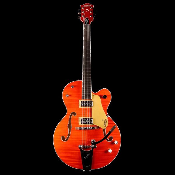 Gretsch G6120SSL-OFLM Brian Setzer Nashville with Bigsby Orange Tiger Flame Maple Cheap