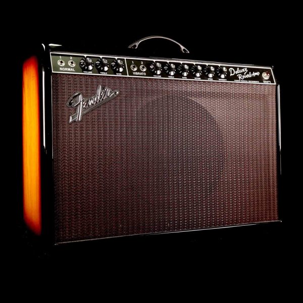 Fender  65 Deluxe Reverb Limited Edition 3-Tone Sunburst Ash Cabinet 2016 Cheap