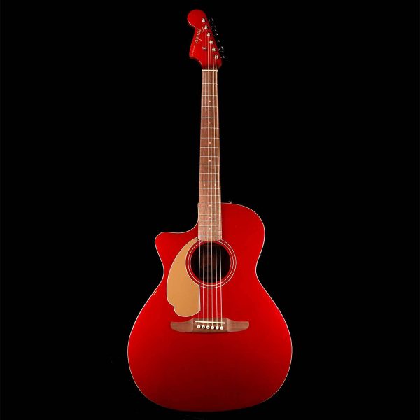 Fender California Series Newporter Player Left-Handed Acoustic-Electric Candy Apple Red For Discount