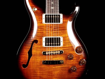 PRS McCarty 594 Semi-Hollow Limited Black Gold Wrap Burst 10 Top For Sale