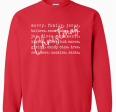 Christmas Words Crewneck Sweatshirt For Discount