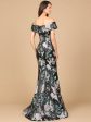 Fitted, Mermaid Brocade Gown Hot on Sale