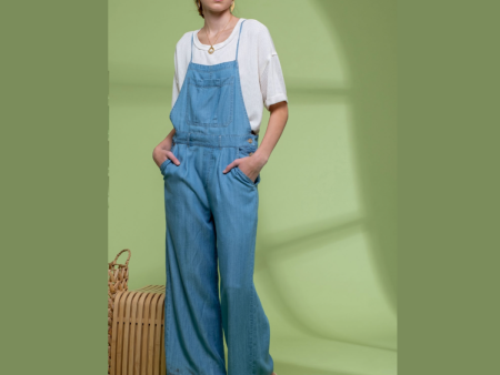 Wide Leg Chambray Overalls Online