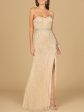 Lara 29035 - Strapless Beaded Gown with Slit Online