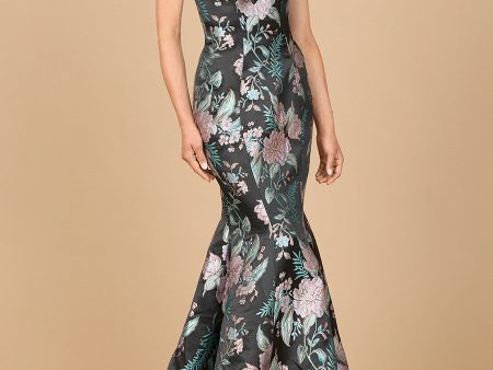 Fitted, Mermaid Brocade Gown Hot on Sale