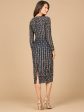 Lara 28982 - Beaded Midi Dress with Long Sleeves Sale