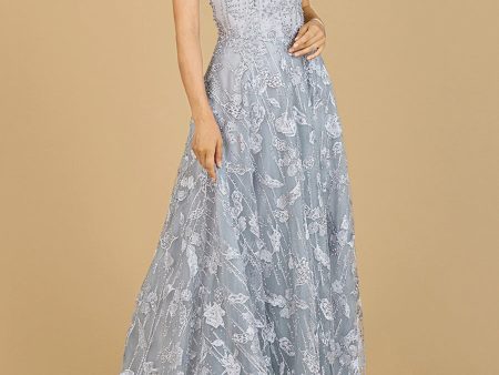 Lara 29189 - Flutter Off Shoulder Lace Gown Fashion