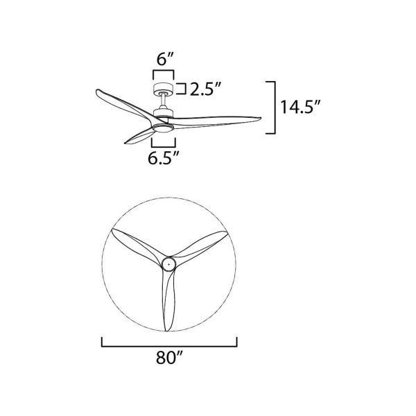 Woodwind 80  Fan with LED Light Kit Online Sale