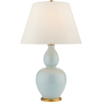 Yue Double Gourd Table Lamp with Linen Shade Supply