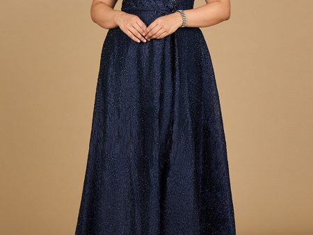 Tonal Beaded Off Shoulder Ballgown Supply