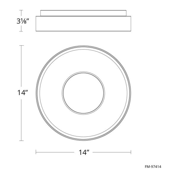 Crackle 14  LED Flush Mount Online now