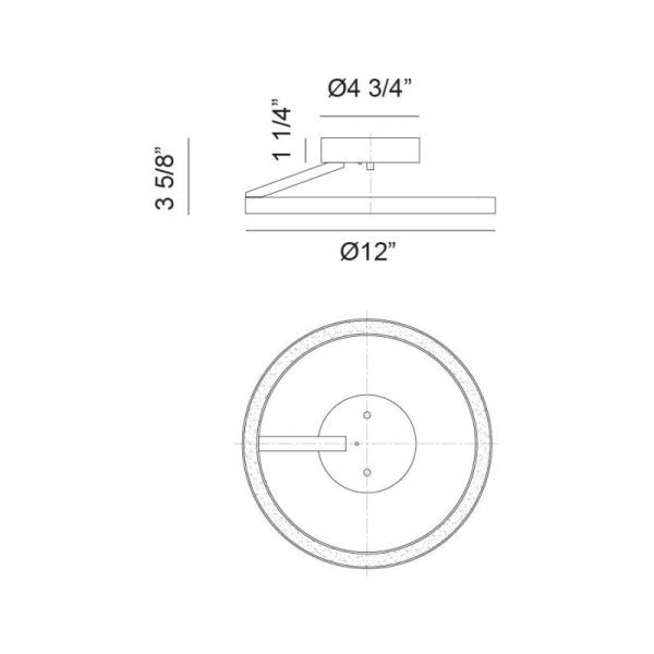 The Trundle 12  1-Light Flush Mount For Sale