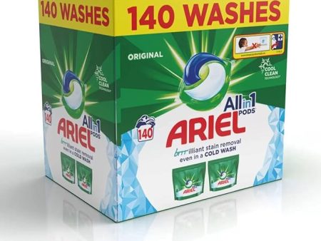 Ariel All in 1 Pods Washing Capsule Pack of 140 Wash Supply