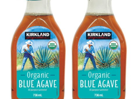 Kirkland Signature Organic Blue Agave Sweetener Pack of 2x736ml Online now