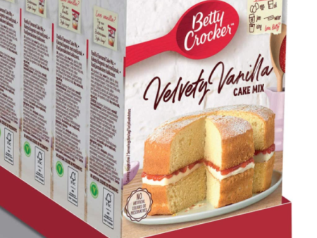 Betty Crocker Velvety Vanilla Cake Mix Pack of 4x425g Online Sale