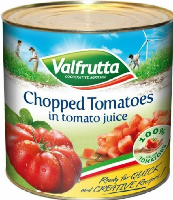 Valfrutta chopped Italian tomatoes 6 x 2.5kg Supply